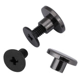 20 unids/set postes de tornillo plano de latón cabeza de remache cinturón remaches cabeza de perno para equipaje cuero artesanía tripulación clavo remache 5mm 8mm negro (5mm)