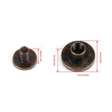 20 juegos 5 mm 6,5 mm 8 mm Kit surtido de latón Tornillo Postes de metal Botón de remache de clavo para bricolaje Decoración de cuero Encuadernación Ranurado Tornillo de cabeza plana (5 mm)