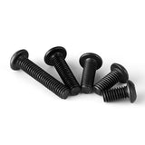 NIULUNBAO - Tornillos de cabeza de botón M4 x 8 mm, 10 mm, 12 mm, 16 mm, 20 mm, tornillos de cabeza de botón, acero de aleación de grado 10.9 métrico, acabado de óxido negro, unidad hexagonal Allen, totalmente roscada, kit surtido de 100 unidades