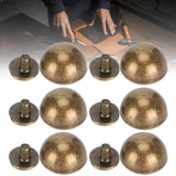 30 Juegos de Pies de Bolso, Cabeza de Clavo, Remaches Redondos de Metal, Tornillo de Hongo para Bolso Artesanal de Cuero, Decoración de Zapatos