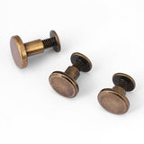 20Pcs Remaches de cuero planos Tornillos de fijación de Chicago Postes Kit de surtido para álbumes de fotos Álbumes de fotos Reparación de cuero(5mm)