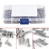 800 Piezas M2 Tornillos Autorroscantes Tornillos de Cabeza Cruzada Tornillos de Cabeza plana Sujetadores Tornillos de Madera de Aglomerado de Rosca Automática Conjunto Surtido