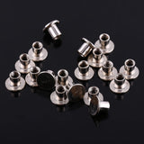 200 Unids Remaches De Cuero Tapa Doble Remache Tacos De Metal Tubulares Con 3 Kit De Herramientas De Fijación Para El Arte De Cuero Álbum De Fotos De Reparación Decoración M5x6mm