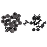 20 unids/set postes de tornillo plano de latón cabeza de remache cinturón remaches cabeza de perno para equipaje cuero artesanía tripulación clavo remache 5mm 8mm negro (5mm)