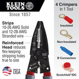 Klein Tools 1019 Klein Kurve - Pelacables para conectores B e IDC, fabricado en Estados Unidos, terminales, más