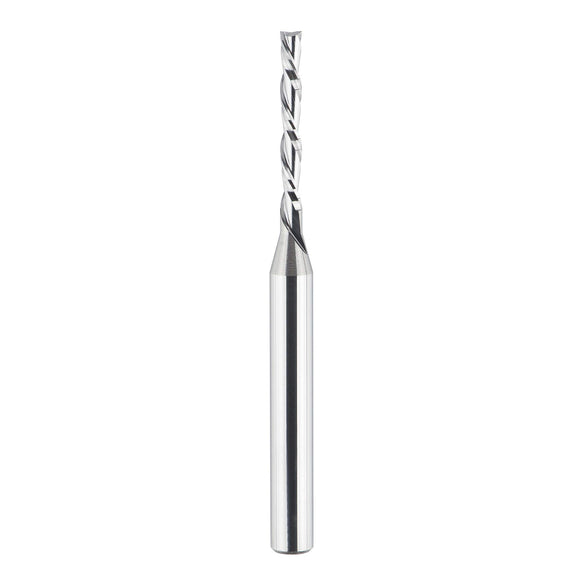 Broca en espiral extra larga de corte de 1/8 pulgadas de diámetro, vástago de 1/4 pulgadas de 3 pulgadas OVL HRC55 molino de extremo de carburo sólido para tallado de madera
