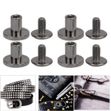 Juego De 50 Remaches De Cuero, Remaches De Encuadernación, Tornillos De Cabeza Plana De Cobre Puro, Remaches Para Uñas, Remaches De Cuero, Herramientas De Ajuste De 8 Mm (Color De La Pistola)
