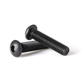 NIULUNBAO Tornillos de cabeza de botón M5-0.8 x 45 mm, tornillos de cabeza de botón, acero de aleación de grado 10.9, métrico, acabado de óxido negro, totalmente roscado, llave hexagonal Allen, 25 unidades