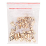 Garosa Juego de 20 Juegos de Tornillos de Remache de 7x5mm, Remache de Clavo de Tornillo de Cobre, Cabeza Redonda, Punto, Tornillo para cinturón de Cuero, Libro de Cuentas, álbum de Fotos(Oro)