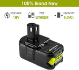 2 paquetes 7.0Ah de P108 batería de repuesto+ P118 P117 Cargador compatible con batería de iones de litio Ryobi de 18 V P102 P103 P104 P105 P107 P108 P109 P190 para herramienta eléctrica de 18 voltios