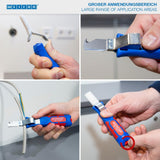 WEICON Pelacables No. Herramienta de pelado de cables de 4 a 28 H/con hoja enganchada, profundidad de corte ajustable, rango de 4 a 28 mm/100% fabricado en Alemania