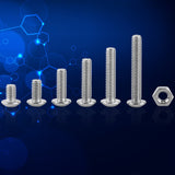 Tornillos de Cabeza Hueca 170 Piezas de Acero Inoxidable M4 SS304 Tornillos de Cabeza Hueca Hexagonal Tornillos y Tuercas Conjunto Surtido Con Estuche de Almacenamiento Para Electrodomésticos de Ofic