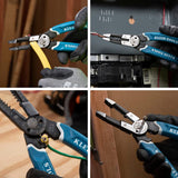 Klein Tools K12065CR - Pelacables/cortador/crimpadora herramienta para cortar, pelar, prensar, torcer (8-18 AWG sólido, 10-20 AWG trenzado)