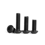 50 tornillos M3 x 4 mm de cabeza de botón, acero de aleación de grado 10.9, llave Allen, acabado de óxido negro, rosca completa (grado 10.9, M3 x 4 mm, 50 unidades)