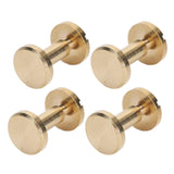 Remache de Tornillo de 10 Mm, Cabeza Plana Redonda Resistente, Juego de 50 Remaches de Encuadernación Multiusos para Manualidades (10x10mm)