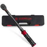 SUERCUP Llave Dinamométrica De 1/2 Pulgada - 10-170 Ft.Lb/13,6-230,5 Nm, Llave Dinamométrica De 72 Dientes Ajustable De Doble Dirección Con Hebilla Para Mantenimiento De Bicicletas, Motocicletas Y Aut