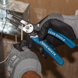 Klein Tools K12065CR - Pelacables/cortador/crimpadora herramienta para cortar, pelar, prensar, torcer (8-18 AWG sólido, 10-20 AWG trenzado)