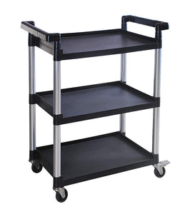 MaxWorks 80774 - Carro de plástico con Ruedas (3 estantes, Capacidad máxima de 225 Libras)