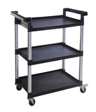 MaxWorks 80774 - Carro de plástico con Ruedas (3 estantes, Capacidad máxima de 225 Libras)