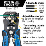 Klein Tools 11061 Pelacables/cortacables de ajuste automático