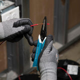 Klein Tools K11095 Klein-Kurve - Pelacables y cortador, para cable trenzado sólido de 8-18 AWG y 10-20 AWG, azul/blanco