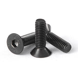 NIULUNBAO, Tornillos Hexagonales de Cabeza Plana, M6-1.0 x 60 mm, 25 Unidades, Negro, Acero Aleado Grado 10.9, Óxido Negro, Allen Hex Socket de 4 mm, Métrico Totalmente Roscado