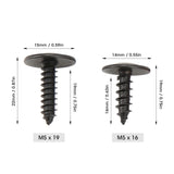 Tornillos Autorroscantes,Kit Surtido De Tornillos Autorroscantes Universales M5x16 M5x19,Retenedor De Guardabarros Automotriz Con Tuercas De Clip Y Llave