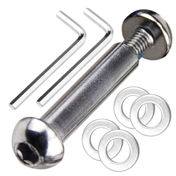 OTFAITP Juego de tornillos Allen de eje de acero al carbono M8 de 8 mm x 28 mm - 86 mm de grado 8.8 para la parte delantera trasera de 2, 3, 4 ruedas, acrobacias, scooter, para adolescentes y adultos, capacidad de 800 + libras (35 mm)