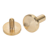 Remache de Tornillo de 10 Mm, Cabeza Plana Redonda Resistente, Juego de 50 Remaches de Encuadernación Multiusos para Manualidades (10x10mm)