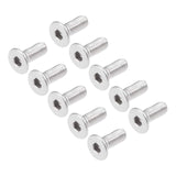 50 tornillos de cabeza plana M3-0,5 x 8 mm, acero inoxidable 18-8 (304), acabado brillante, llave Allen, tornillos de máquina hexagonales interiores