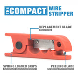 iCrimp ICP-240 - Pelacables redondos AWG 12 a 4/0, pelacables radiales con 2 cuchillas adicionales