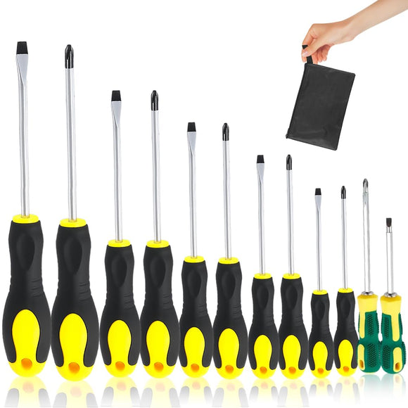 12PCS Juego de Desarmadores-Destornilladores de Precisión Extraíble Profesional Magnética Kit de Herramientas de Reparación para Computadora Móvil Teléfono Inteligente Consola de Juegos (12)