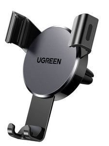 UGREEN Soporte Celular Auto por Gravedad para Ventilación, Porta Base de Automóvil, Car Phone Holder para Dispositivos 4.7''-7'', Compatible con iPhone 12-16 Pro MAX, Galaxy S24 S23 S22 Ultra, Negro