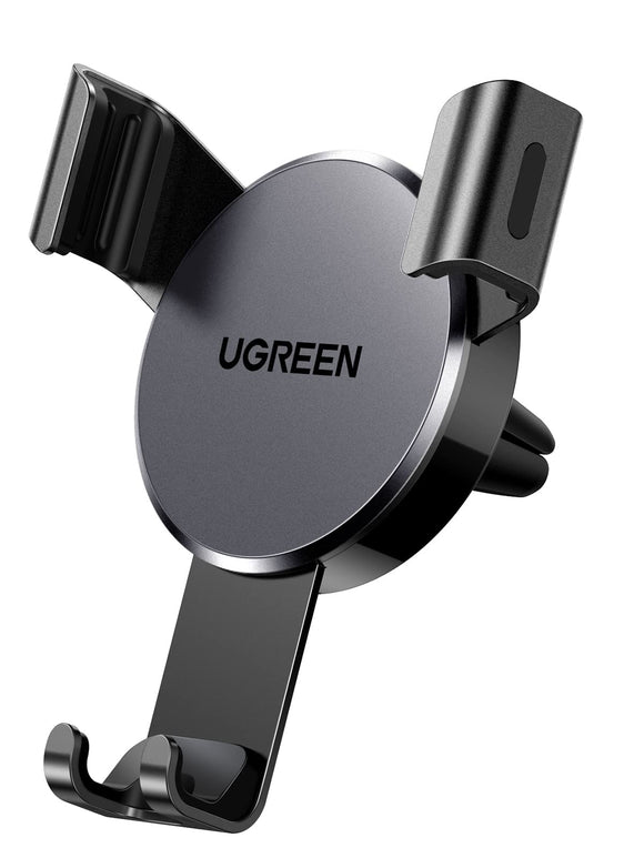 UGREEN Soporte Celular Auto por Gravedad para Ventilación, Porta Base de Automóvil, Car Phone Holder para Dispositivos 4.7''-7'', Compatible con iPhone 12-16 Pro MAX, Galaxy S24 S23 S22 Ultra, Negro