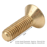 TenNuoDa 50 Tornillos M3 de Cabeza Plana, Cabeza Avellanada de Cobre Puro, Tornillos de Cabeza Allen, Tornillos de Máquina Industrial, Sujetadores de Hardware, 0.236 In de Diámetro de Cabeza(M3x10)