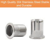 Cionyce - 20 tuercas de remache de 3/8 pulgadas - 16 UNC - Tuerca de inserción roscada de cabeza plana de aleación de aluminio para mejorar el rendimiento y la durabilidad