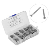 Tornillos autorroscantes, 800pcs Tornillos autorroscantes de la carpintería de la cabeza de la impulsión cruzada M2 4mm/5mm/6mm/8mm/10mm/12mm/16mm/20mm con la caja Tornillos de Cabeza Redonda