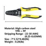 DOWELL - Pelacables de alambre de 22 a 30 AWG, herramienta de mano multifunción, diseño de mango profesional y artesanía refinada.