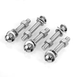 Mywish - Juego de 20 tornillos de 3/8, 3/8-16 x 2-1/2 pulgadas con cabeza de botón y tuercas con arandelas, pernos de acero inoxidable 304, unidad hexagonal Allen de 3/8 pernos, surtido de pernos