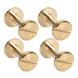 Remache de Tornillo de 10 Mm, Cabeza Plana Redonda Resistente, Juego de 50 Remaches de Encuadernación Multiusos para Manualidades (10x10mm)