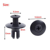 50 Piezas Clip Remaches De Tornillo Para Carro Auto Coche tornillos de protección de parachoques de defensa de 8 mm compatible con Audi, Toyota, Focus, Kia, Nissan, Yamaha