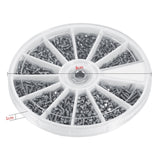 DEWIN Pernos de Tornillo, 600pcs 12 Tipos Pernos Tuercas Kit M1 M1.2 M1.4 M1.6 de Acero Perno de Plana Pernos Tuercas Kit, Tuercas para Reparar Bicicleta Gafas de Gafas Reloj