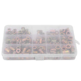 Juego de tuercas de remache de 150 piezas, 6-32 8-32 10-24 10-32 1/4-20 Modelo Tuerca de remache de acero al carbono Tuerca de remache mezclada, tornillería de sujeción,