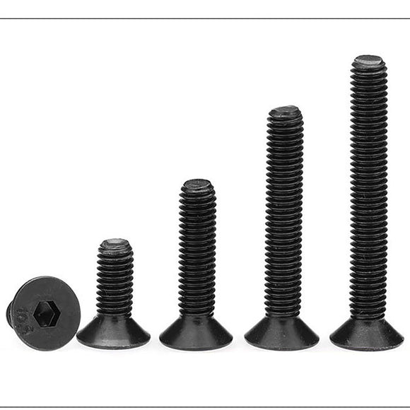 HanTof - 50 tornillos de cabeza avellanada plana de 1/4-20 x (1/2