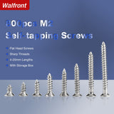 800 Piezas M2 Tornillos Autorroscantes Tornillos de Cabeza Cruzada Tornillos de Cabeza plana Sujetadores Tornillos de Madera de Aglomerado de Rosca Automática Conjunto Surtido