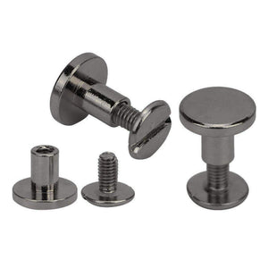 Juego De 50 Remaches De Cuero, Remaches De Encuadernación, Tornillos De Cabeza Plana De Cobre Puro, Remaches Para Uñas, Remaches De Cuero, Herramientas De Ajuste De 8 Mm (Color De La Pistola)