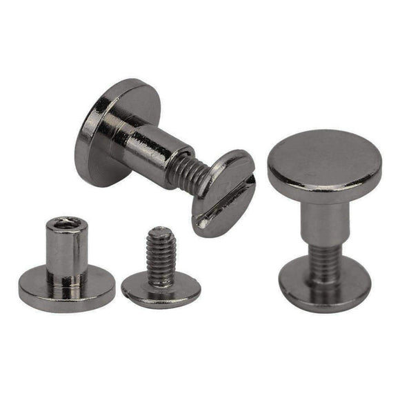 Juego De 50 Remaches De Cuero, Remaches De Encuadernación, Tornillos De Cabeza Plana De Cobre Puro, Remaches Para Uñas, Remaches De Cuero, Herramientas De Ajuste De 8 Mm (Color De La Pistola)