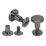 Juego De 50 Remaches De Cuero, Remaches De Encuadernación, Tornillos De Cabeza Plana De Cobre Puro, Remaches Para Uñas, Remaches De Cuero, Herramientas De Ajuste De 8 Mm (Color De La Pistola)