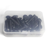 SUNXULIMI - Tornillos de cabeza de botón M3 x 20 mm, acero de aleación de grado 10.9, acabado de óxido negro, unidad hexagonal métrica Allen totalmente roscada, 50 unidades