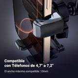 UGREEN Soporte Celular Automóvil Giratoria 360°, No Bloquea la Ventilación, Gancho Metálico, Porta Base Auto para iPhone 16 15 14 13 Pro MAX Plus, Galaxy S23 S22, Motorola